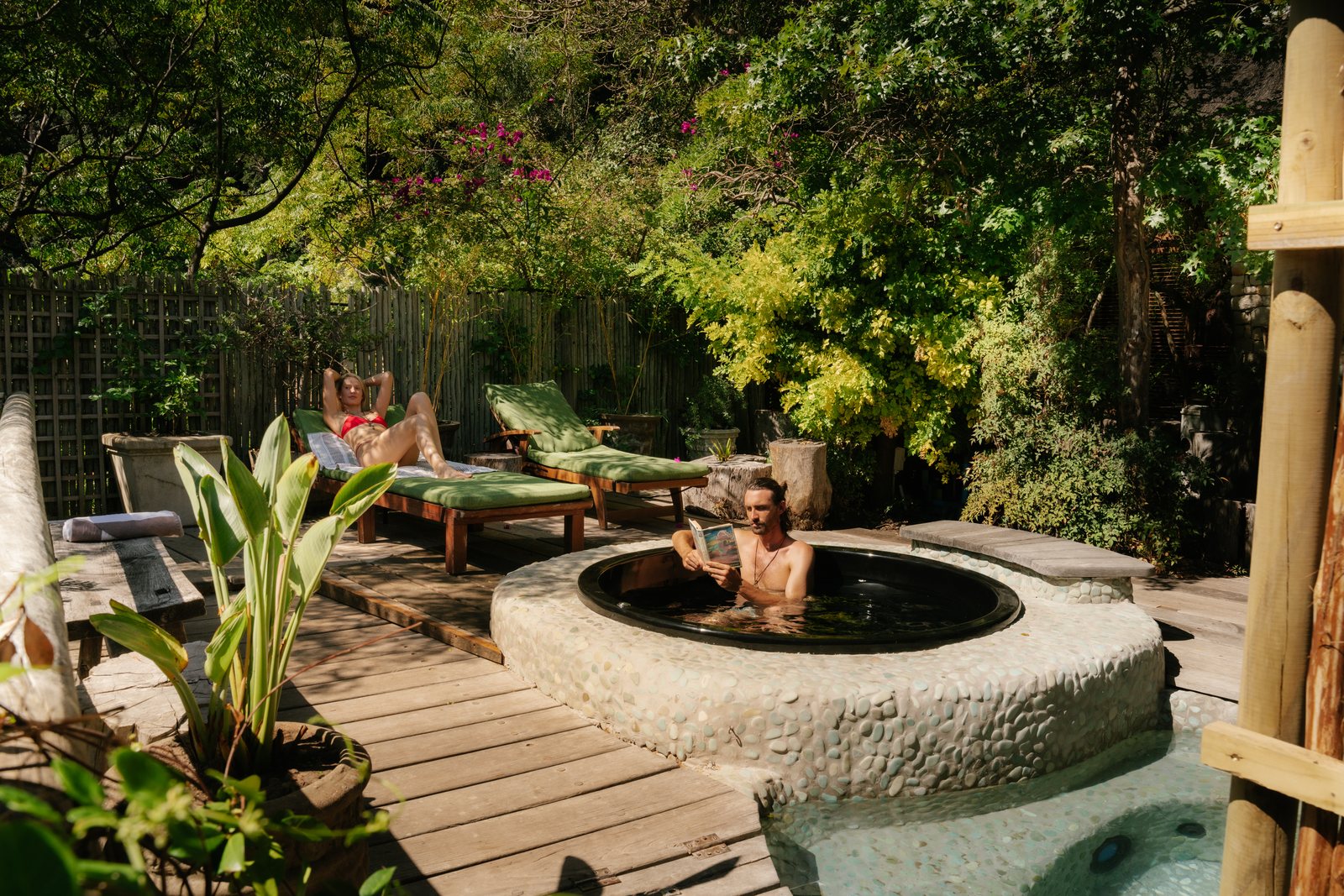 Forest Room double jacuzzi and plunge pool at Wonderland Retreat & Spa, Hout Bay, Cape Town